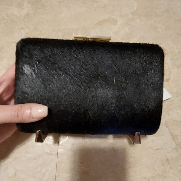 Alexander Wang miniudiere calf hair clutch bnwt flawed - Picture 1 of 12